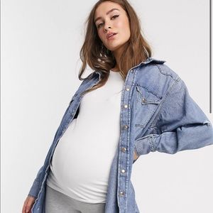 NWOT ASOS Maternity Denim Oversized Shirt